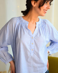 BLOUSE BLEUE DORIANNE