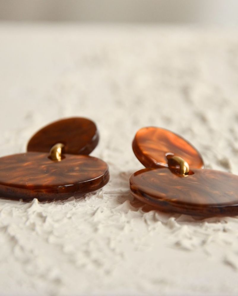 BOUCLES D'OREILLES MARRON NINA