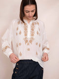 BLOUSE BLANCHE ET CAMEL NILLA