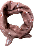 GRAND FOULARD FLORA NOISETTE