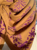 GRAND FOULARD GALATIE CARAMEL