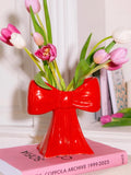 VASE ROUGE NOEUD