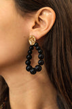 BOUCLES D'OREILLES NOIRES MAYA